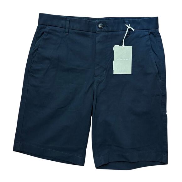NWT Everlane The 9" Slim-Fit Performance Chino Short In Navy Size 32 - Picture 3 of 7